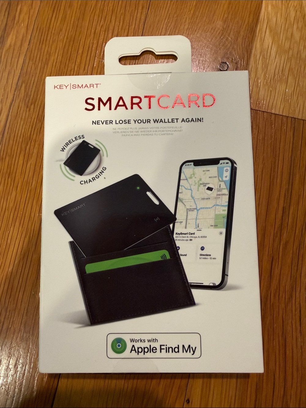 SmartCard Slim Wallet Tracker - Black